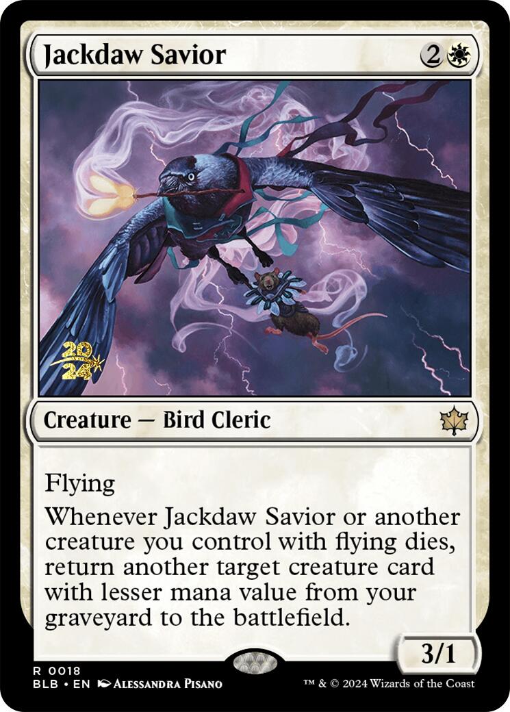 Jackdaw Savior [Bloomburrow Prerelease Promos] | Lots Moore NSW