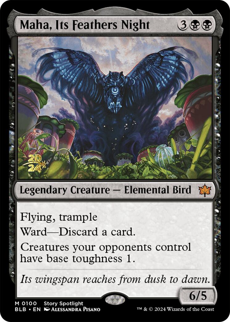 Maha, Its Feather Night [Bloomburrow Prerelease Promos] | Lots Moore NSW