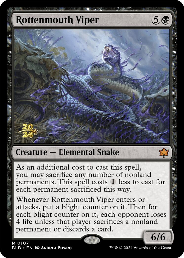 Rottenmouth Viper [Bloomburrow Prerelease Promos] | Lots Moore NSW