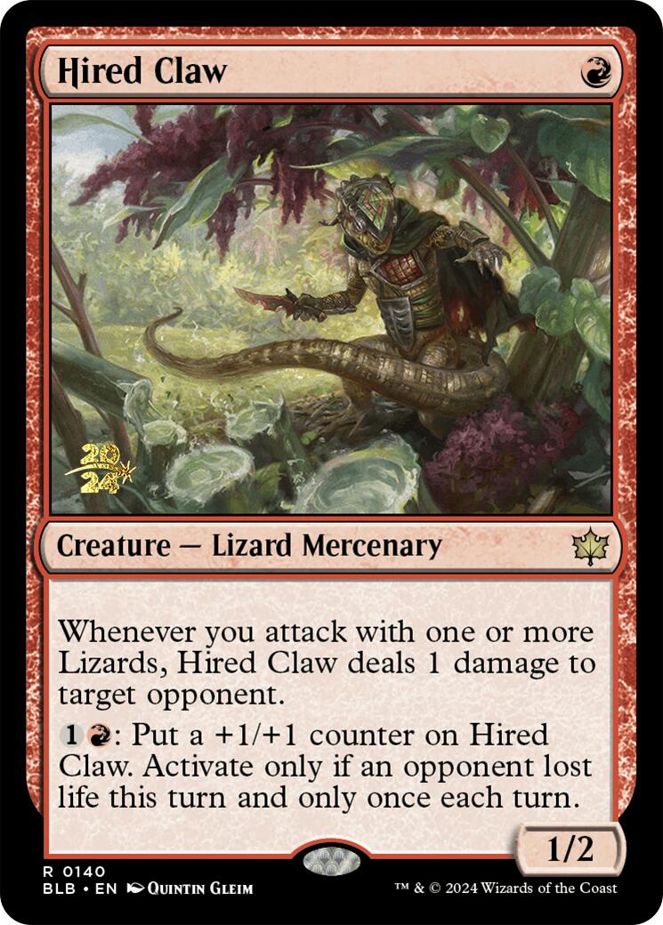 Hired Claw [Bloomburrow Prerelease Promos] | Lots Moore NSW