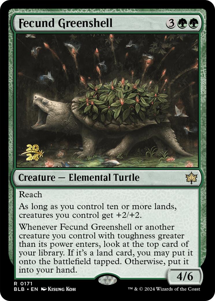 Fecund Greenshell [Bloomburrow Prerelease Promos] | Lots Moore NSW