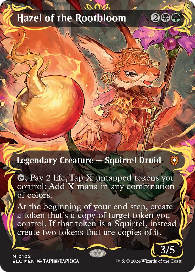 Hazel of the Rootbloom (Borderless) (Raised Foil) [Bloomburrow Commander] | Lots Moore NSW