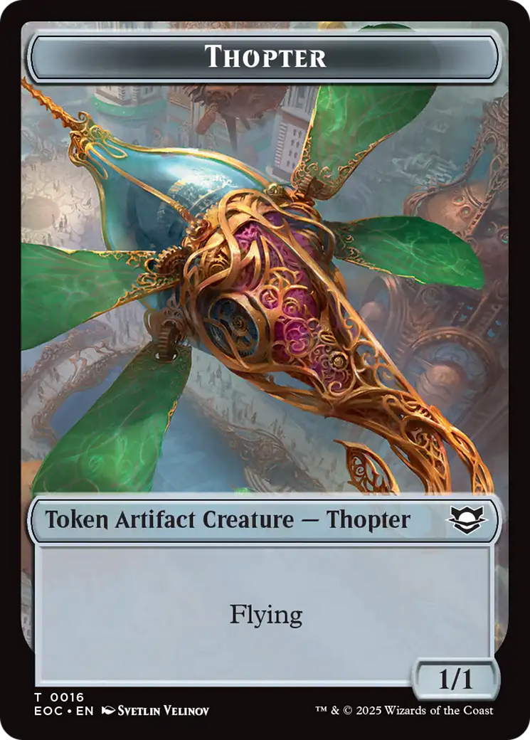 Thopter // Gnome Double-Sided Token [Edge of Eternities Commander Tokens] | Lots Moore NSW
