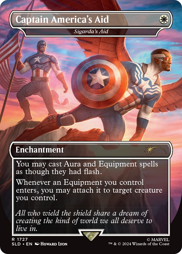 Captain America's Aid - Sigarda's Aid (Rainbow Foil) [Secret Lair Drop Series] | Lots Moore NSW