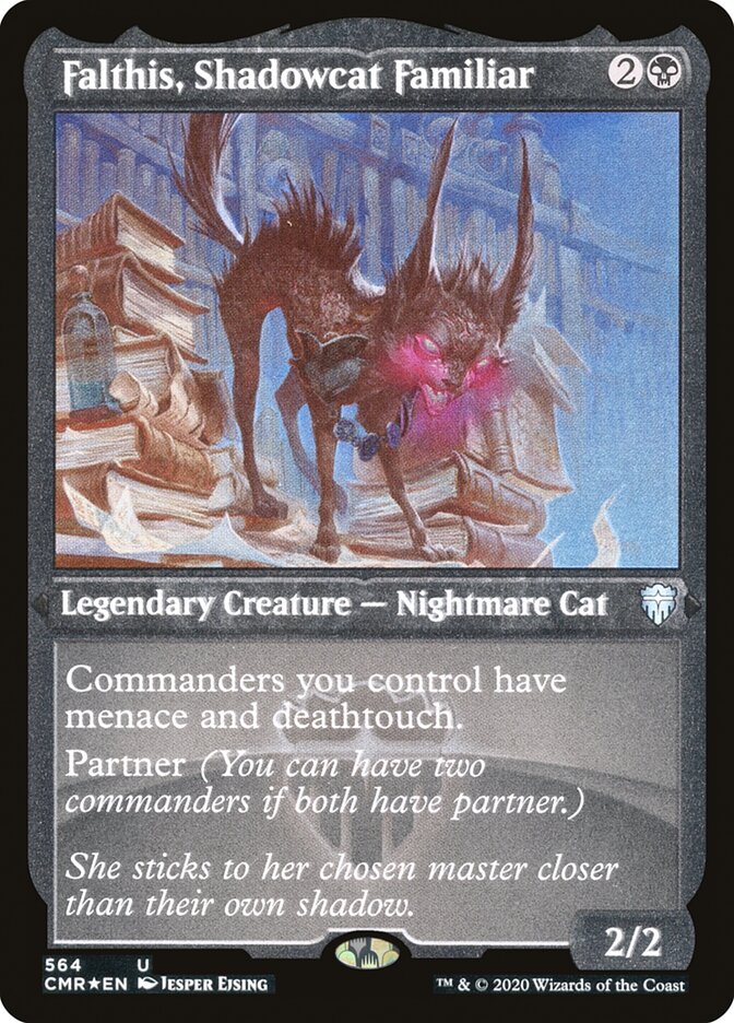 Falthis, Shadowcat Familiar (Etched) [Commander Legends] | Lots Moore NSW