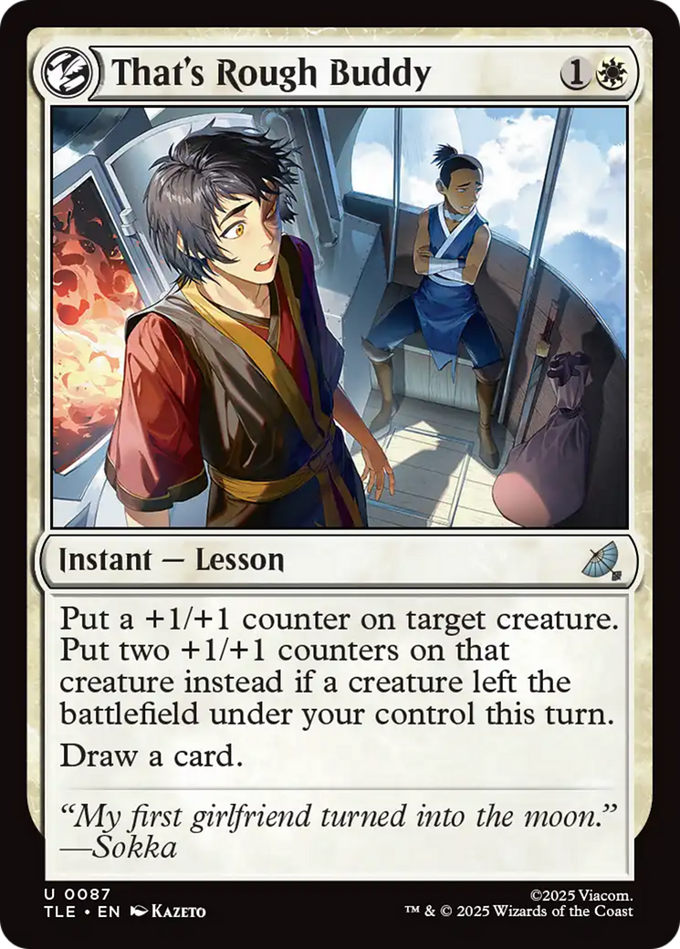 That's Rough Buddy [Avatar: The Last Airbender: Eternal-Legal] | Lots Moore NSW
