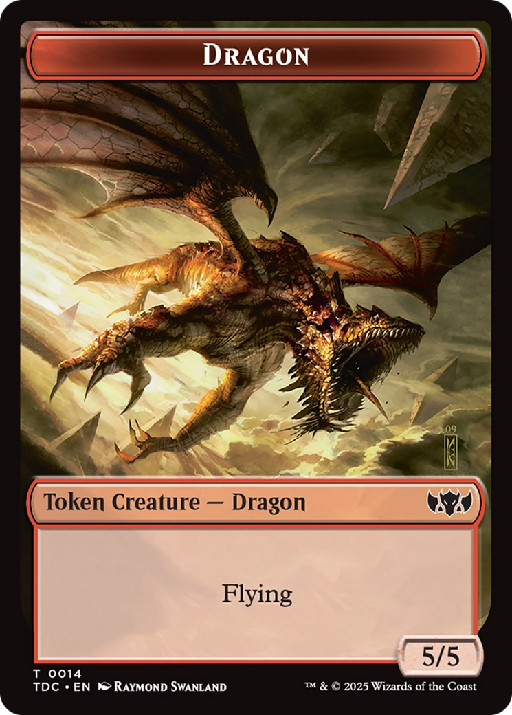 Frog Lizard // Dragon (0014) Double-Sided Token [Tarkir: Dragonstorm Commander Tokens] | Lots Moore NSW