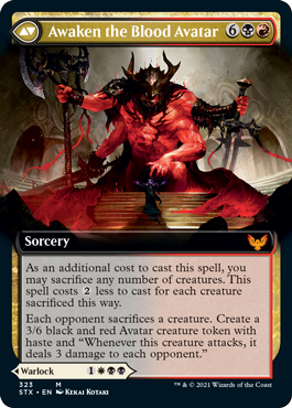 Extus, Oriq Overlord // Awaken the Blood Avatar (Extended Art) [Strixhaven: School of Mages] | Lots Moore NSW