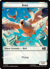 Treasure (027) // Bird (021) Double-Sided Token (Surge Foil) [Marvel Super Heroes Commander Tokens] | Lots Moore NSW