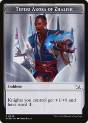 Treasure (20) // Teferi Akosa of Zhalfir Emblem Double-Sided Token [March of the Machine Tokens] | Lots Moore NSW