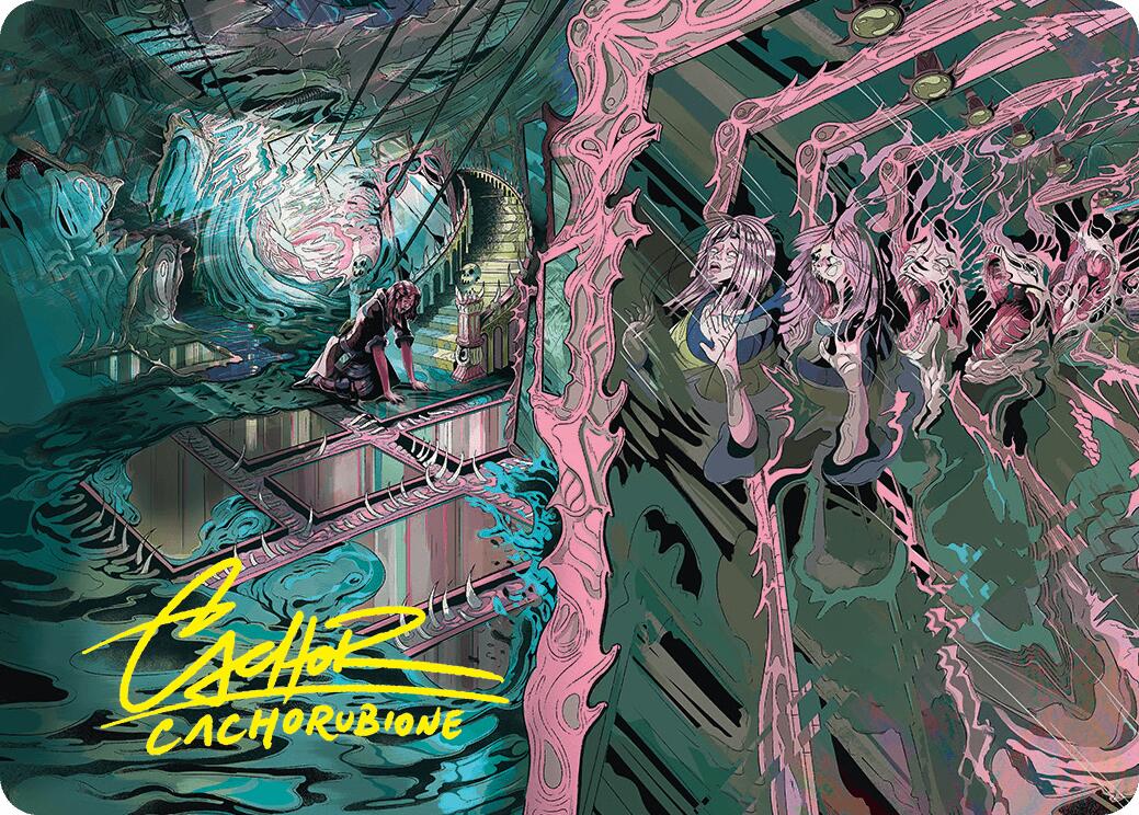 Mirror Room // Fractured Realm Art Card (Gold-Stamped Signature) [Duskmourn: House of Horror Art Series] | Lots Moore NSW