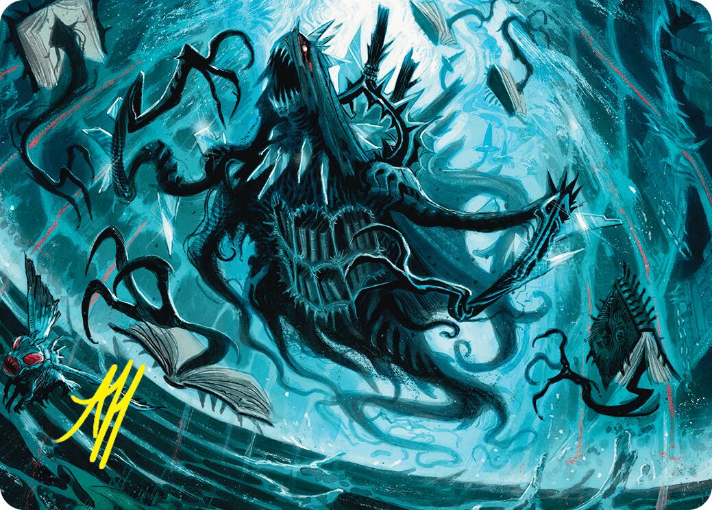 Overlord of the Floodpits Art Card (Gold-Stamped Signature) [Duskmourn: House of Horror Art Series] | Lots Moore NSW
