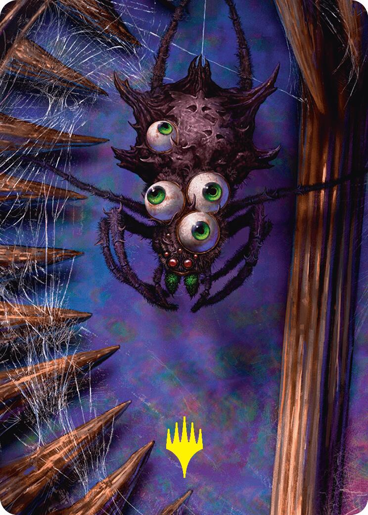 Spider Art Card (Gold-Stamped Planeswalker Symbol) [Duskmourn: House of Horror Art Series] | Lots Moore NSW