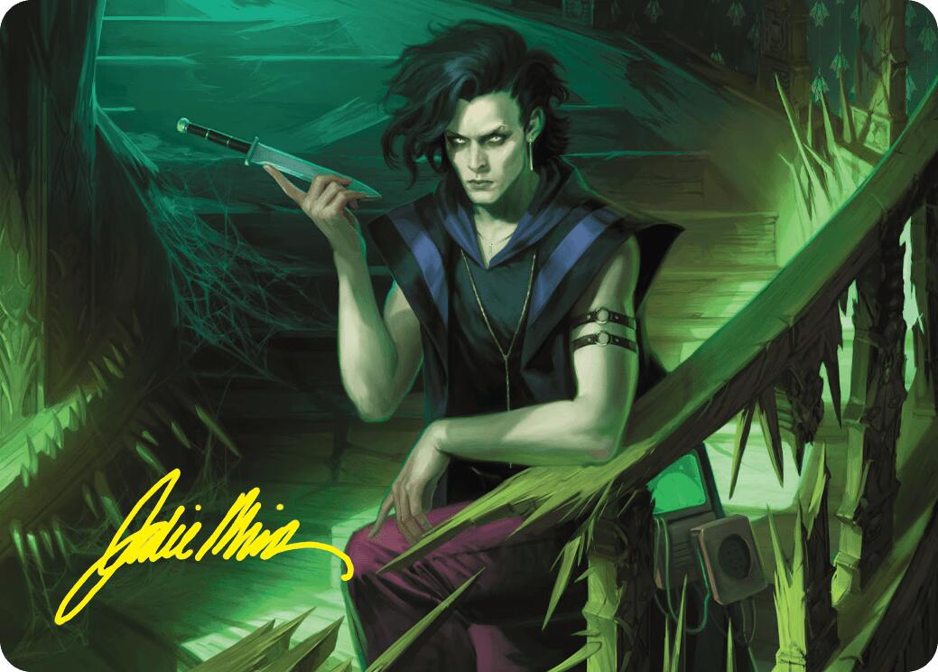 Winter, Misanthropic Guide Art Card (Gold-Stamped Signature) [Duskmourn: House of Horror Art Series] | Lots Moore NSW