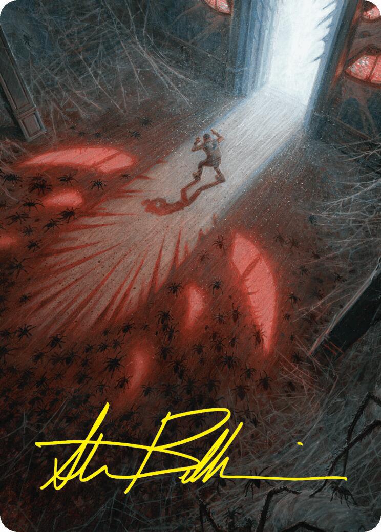 Fear My Authority Art Card (Gold-Stamped Signature) [Duskmourn: House of Horror Art Series] | Lots Moore NSW