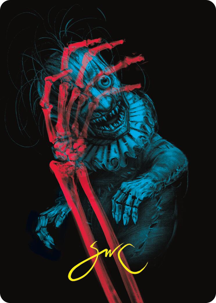 Marvin, Murderous Mimic Art Card (Gold-Stamped Signature) [Duskmourn: House of Horror Art Series] | Lots Moore NSW