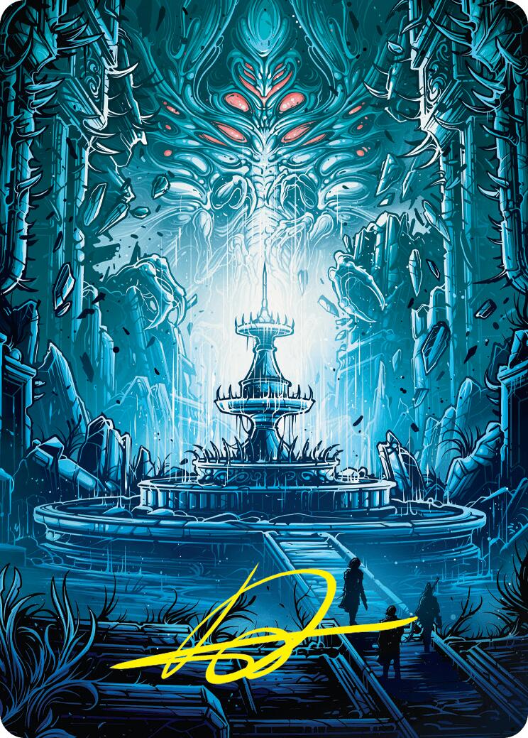 Island Art Card (Gold-Stamped Signature) [Duskmourn: House of Horror Art Series] | Lots Moore NSW