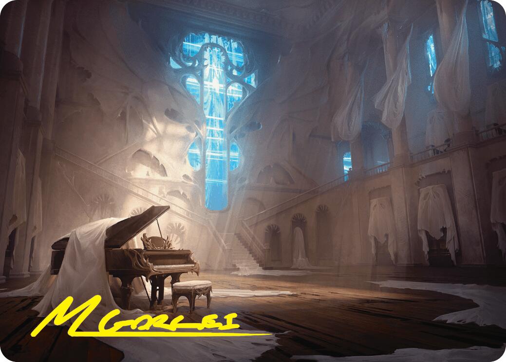 Plains Art Card (Gold-Stamped Signature) [Duskmourn: House of Horror Art Series] | Lots Moore NSW