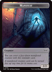 Everywhere // Manifest Double-Sided Token [Duskmourn: House of Horror Tokens] | Lots Moore NSW