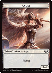 Angel // Glimmer Double-Sided Token [Duskmourn: House of Horror Commander Tokens] | Lots Moore NSW