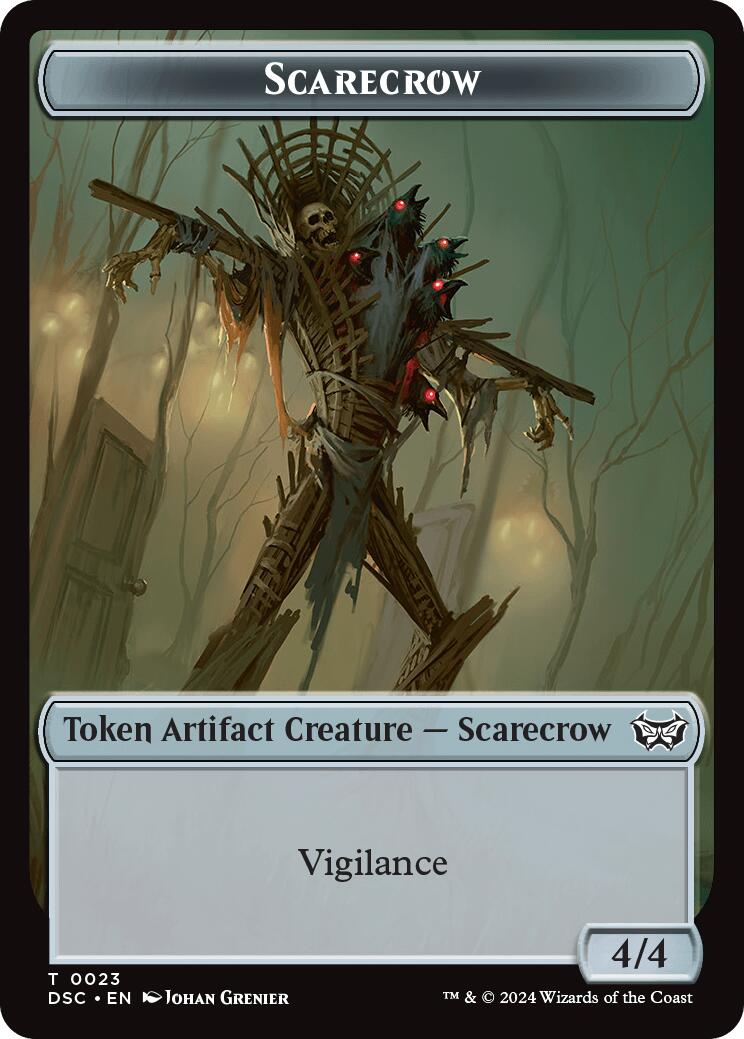 Fractal // Scarecrow Double-Sided Token [Duskmourn: House of Horror Commander Tokens] | Lots Moore NSW