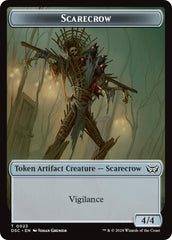 Glimmer // Scarecrow Double-Sided Token [Duskmourn: House of Horror Commander Tokens] | Lots Moore NSW