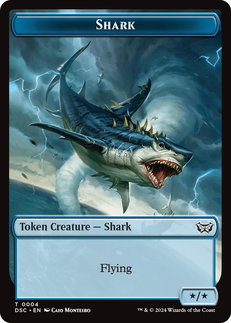 Shark // Copy Double-Sided Token [Duskmourn: House of Horror Commander Tokens] | Lots Moore NSW