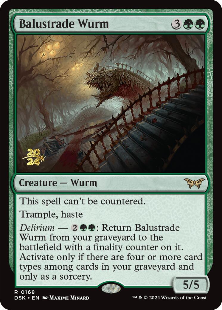 Balustrade Wurm [Duskmourn: House of Horror Prerelease Promos] | Lots Moore NSW