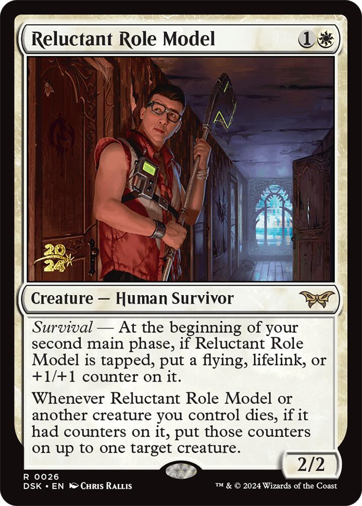 Reluctant Role Model (0026) [Duskmourn: House of Horror Prerelease Promos] | Lots Moore NSW