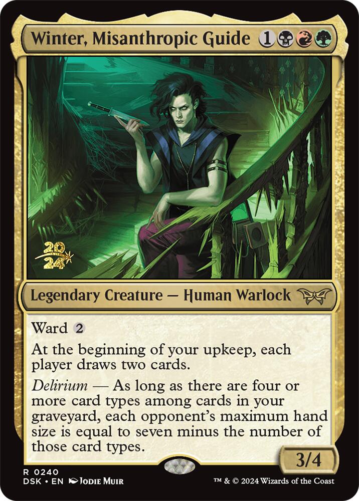 Winter, Misanthropic Guide [Duskmourn: House of Horror Prerelease Promos] | Lots Moore NSW