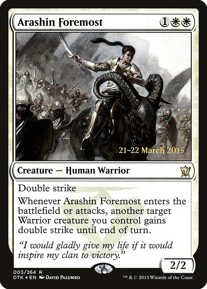 Arashin Foremost [Dragons of Tarkir Prerelease Promos] | Lots Moore NSW