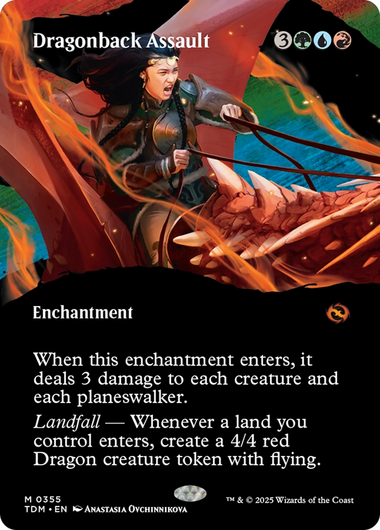 Dragonback Assault (Borderless) [Tarkir: Dragonstorm] | Lots Moore NSW