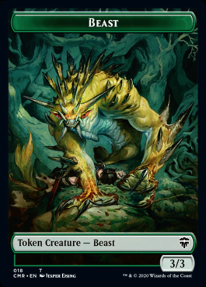 Beast (18) // Beast (19) Double-Sided Token [Commander Legends Tokens] | Lots Moore NSW