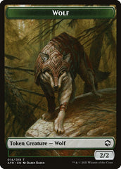 Wolf // Ellywick Tumblestrum Emblem Double-Sided Token [Dungeons & Dragons: Adventures in the Forgotten Realms Tokens] | Lots Moore NSW