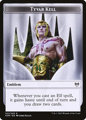 Treasure // Tyvar Kell Emblem Double-Sided Token [Kaldheim Tokens] | Lots Moore NSW