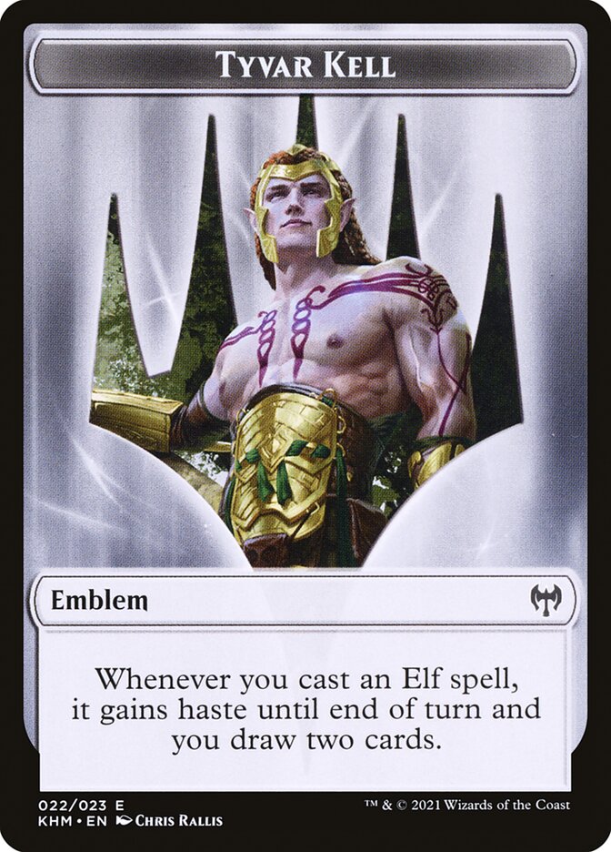Human Warrior // Tyvar Kell Emblem Double-Sided Token [Kaldheim Tokens] | Lots Moore NSW