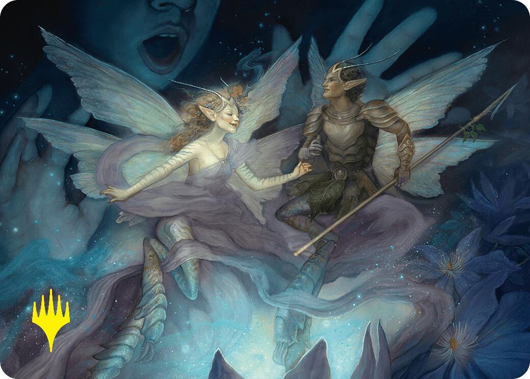 Faebloom Trick Art Card (6/54) (Gold-Stamped Signature) [Foundations Art Series] | Lots Moore NSW