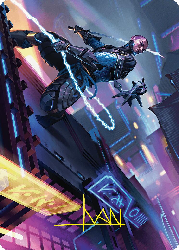 Kaito, Cunning Infiltrator Art Card (51/54) (Gold-Stamped Signature) [Foundations Art Series] | Lots Moore NSW