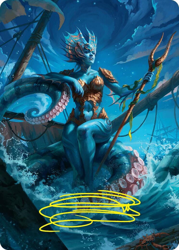 Kiora, the Rising Tide Art Card (30/54) (Gold-Stamped Signature) [Foundations Art Series] | Lots Moore NSW