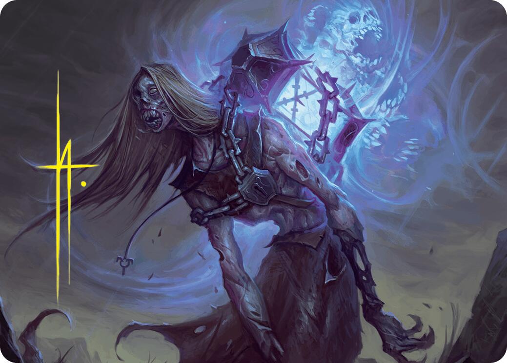 Soul-Shackled Zombie Art Card (9/54) (Gold-Stamped Signature) [Foundations Art Series] | Lots Moore NSW