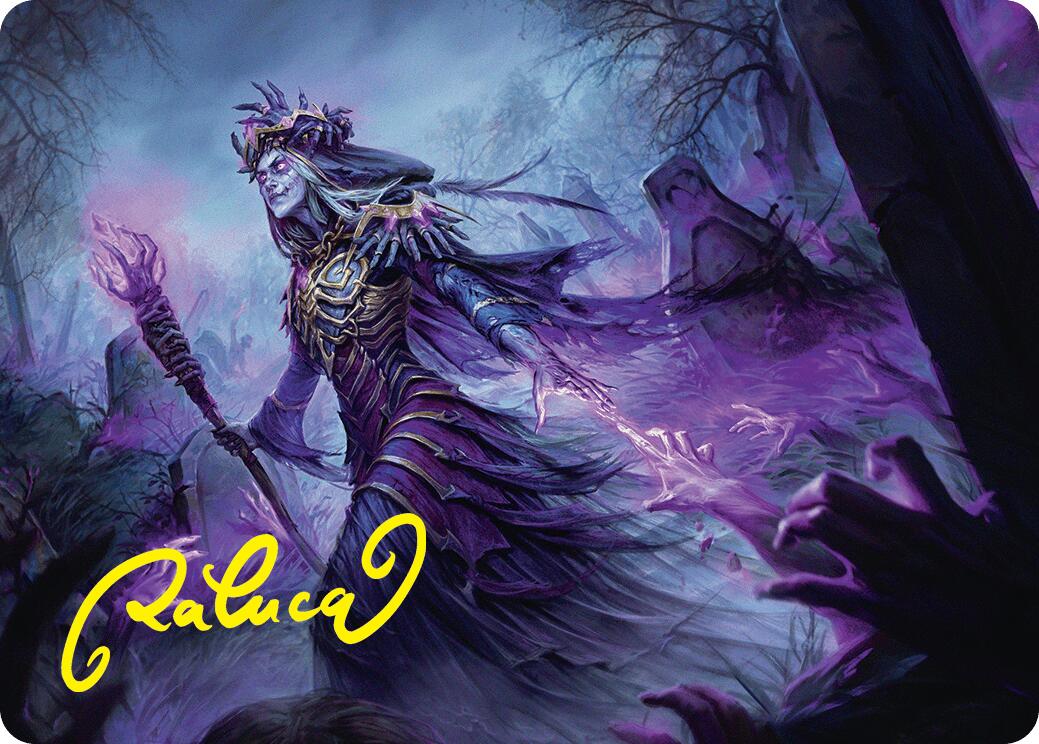 Zul Ashur, Lich Lord Art Card (10/54) (Gold-Stamped Signature) [Foundations Art Series] | Lots Moore NSW