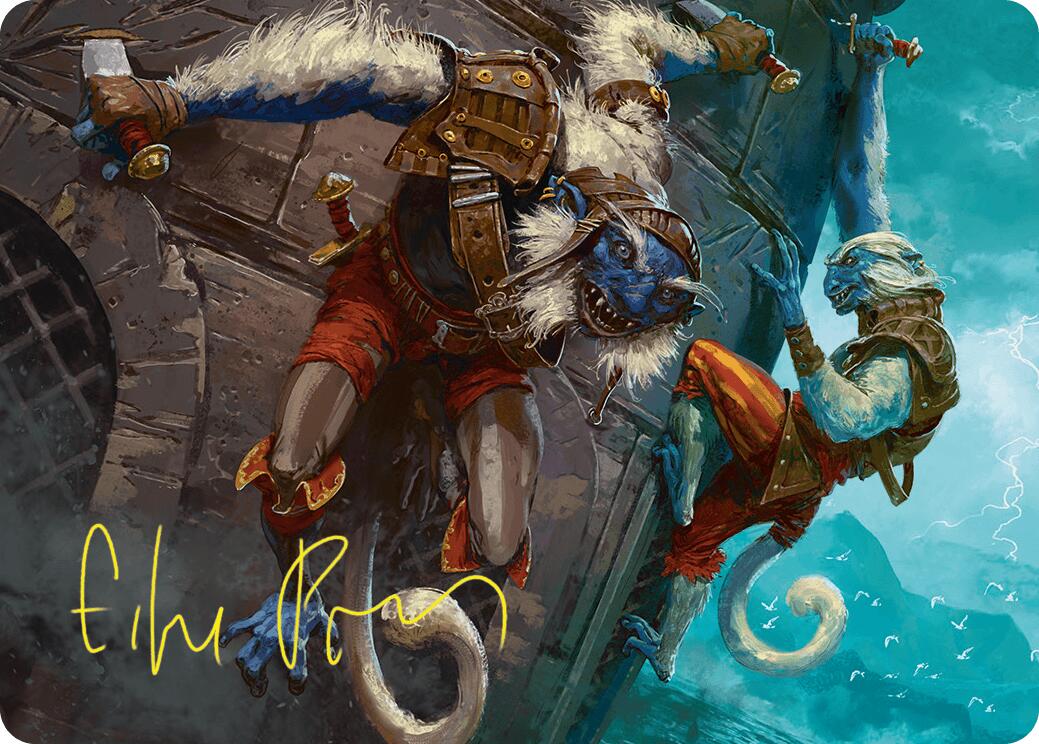 Goblin Boarders Art Card (11/54) (Gold-Stamped Signature) [Foundations Art Series] | Lots Moore NSW