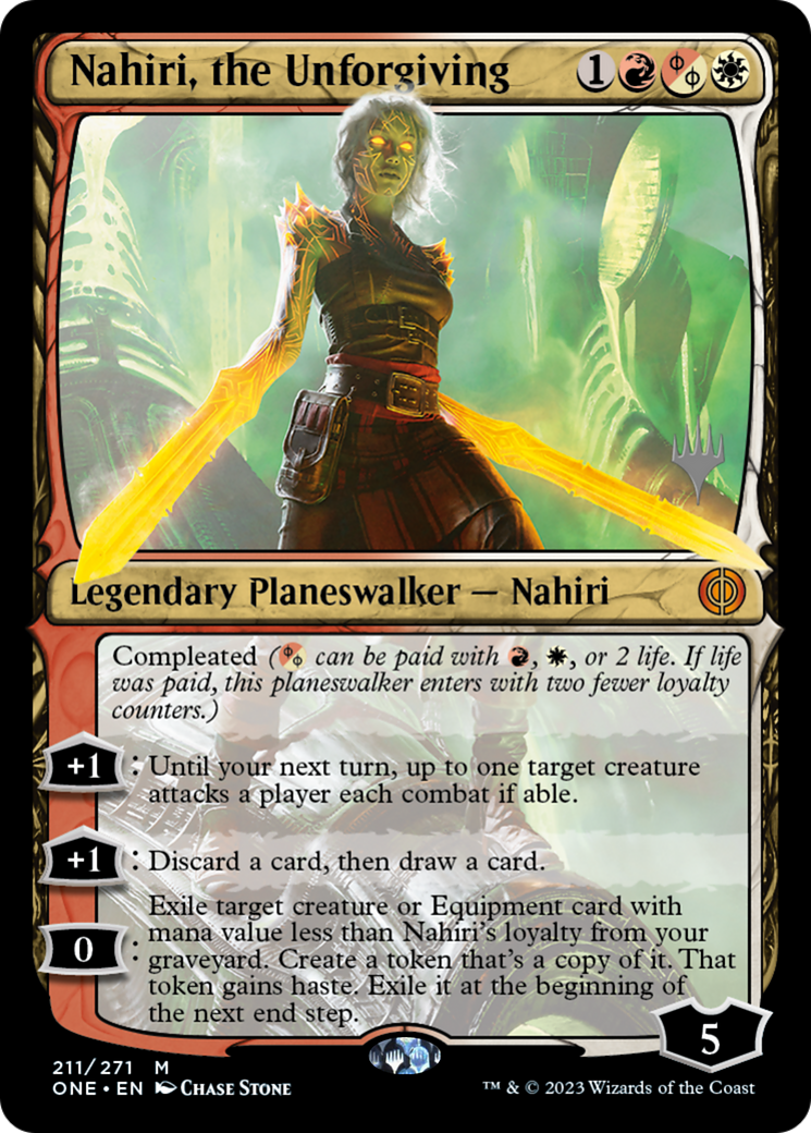 Nahiri, the Unforgiving (Promo Pack) [Phyrexia: All Will Be One Promos] | Lots Moore NSW