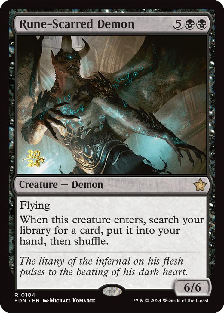 Rune-Scarred Demon [Foundations Prerelease Promos] | Lots Moore NSW