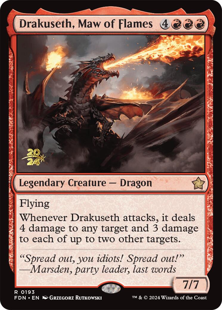 Drakuseth, Maw of Flames [Foundations Prerelease Promos] | Lots Moore NSW