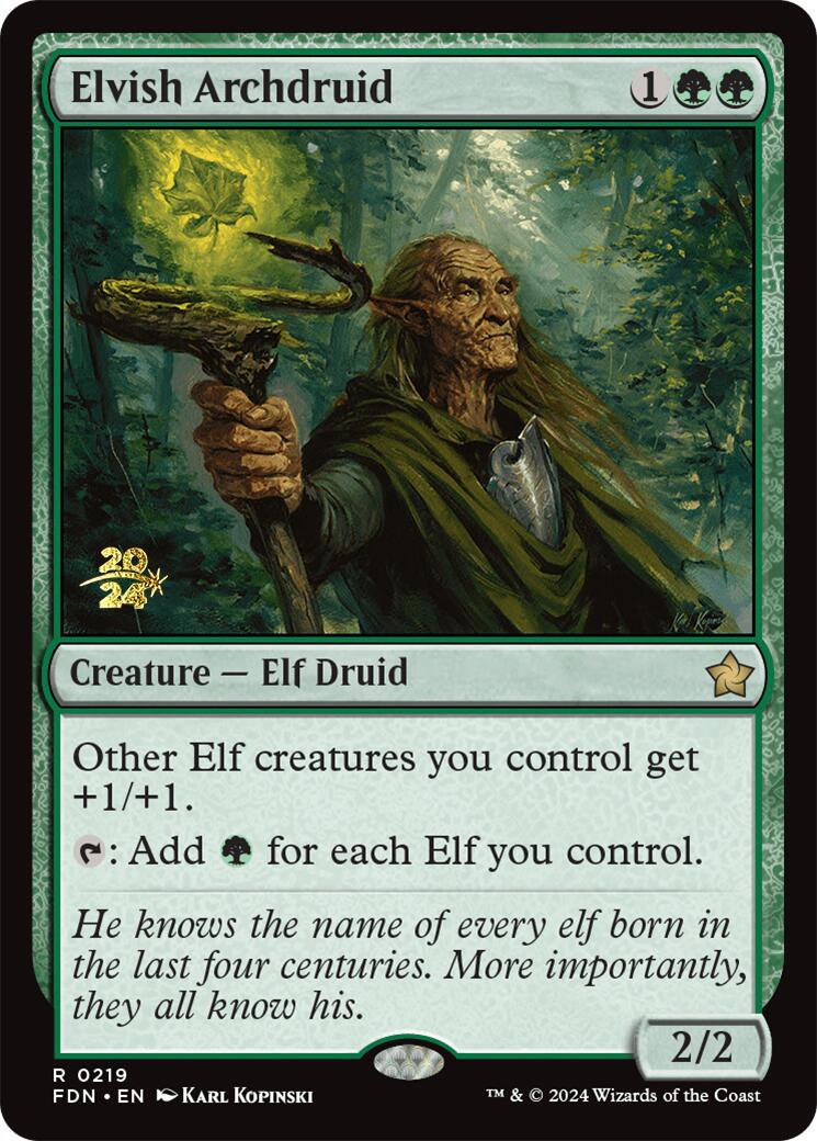 Elvish Archdruid [Foundations Prerelease Promos] | Lots Moore NSW