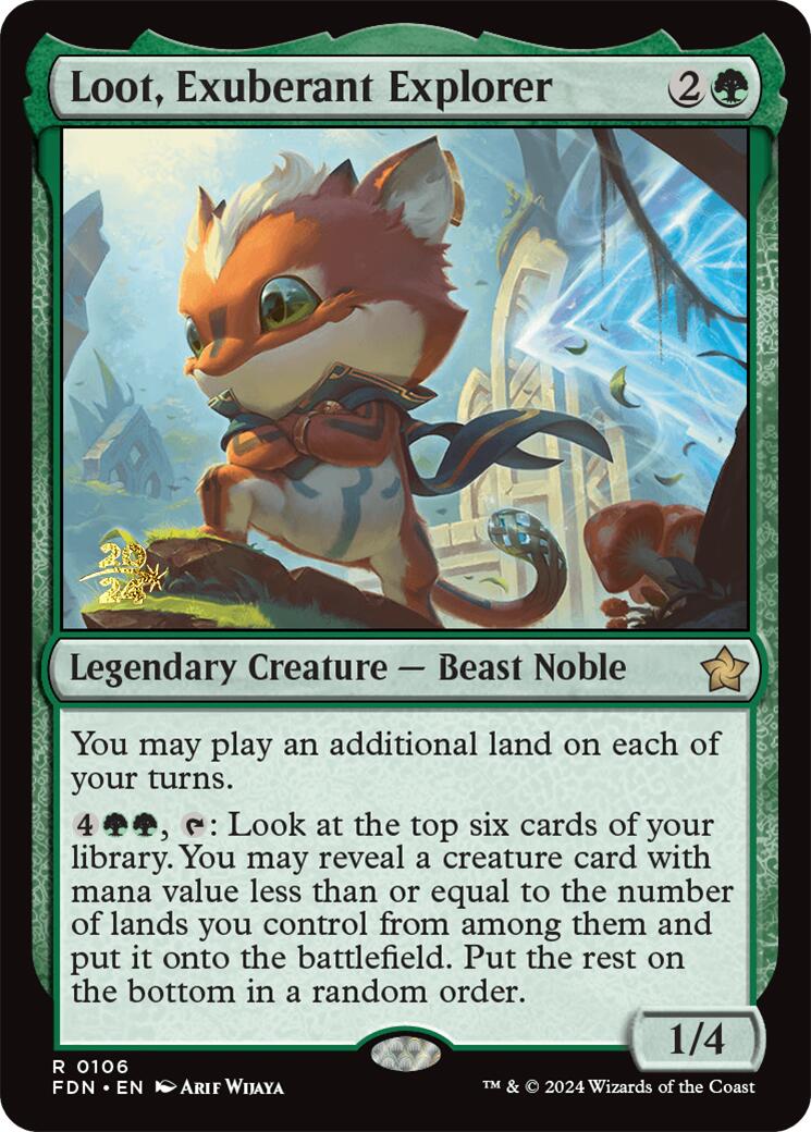 Loot, Exuberant Explorer [Foundations Prerelease Promos] | Lots Moore NSW