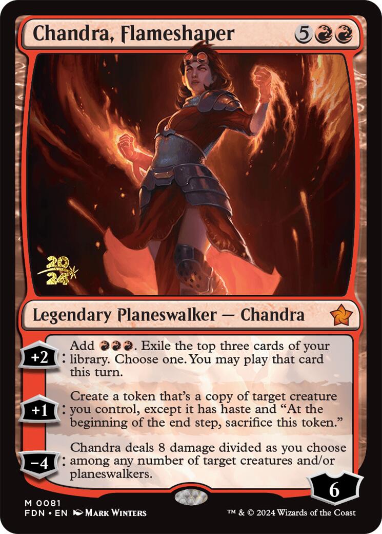 Chandra, Flameshaper [Foundations Prerelease Promos] | Lots Moore NSW