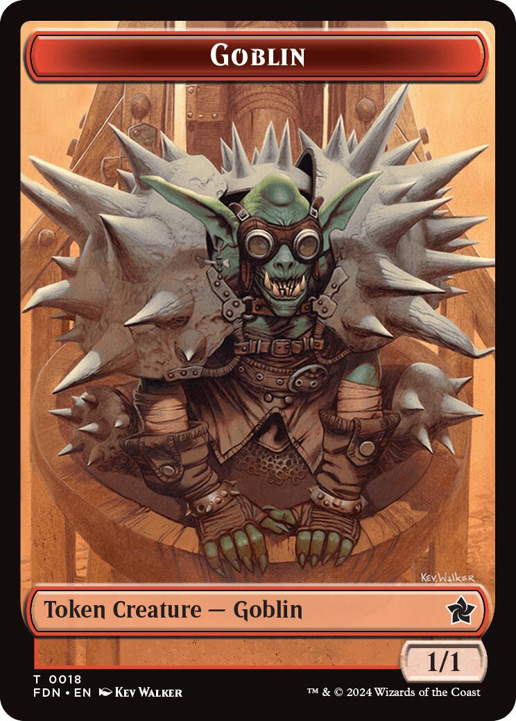Goblin // Insect Doubled-Sided Token [Foundations Tokens] | Lots Moore NSW