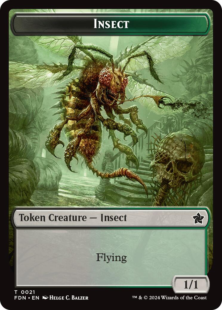 Goblin // Insect Doubled-Sided Token [Foundations Tokens] | Lots Moore NSW